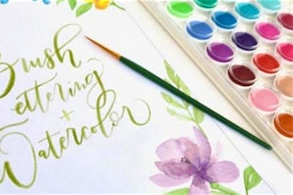 Watercolor Calligraphy Brush Lettering Live Online